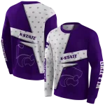 custom kansas state wildcats abstract shape purple hoodie best selling