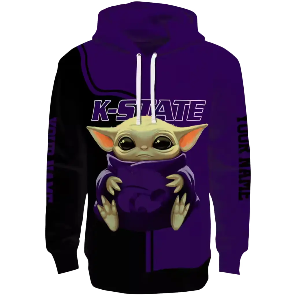 custom kansas state wildcats baby yoda purple black hoodie best selling custom kansas state wildcats baby yoda purple black hoodie best selling
