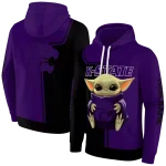 custom kansas state wildcats baby yoda purple black hoodie best selling