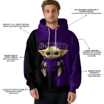 custom kansas state wildcats baby yoda purple black hoodie best selling