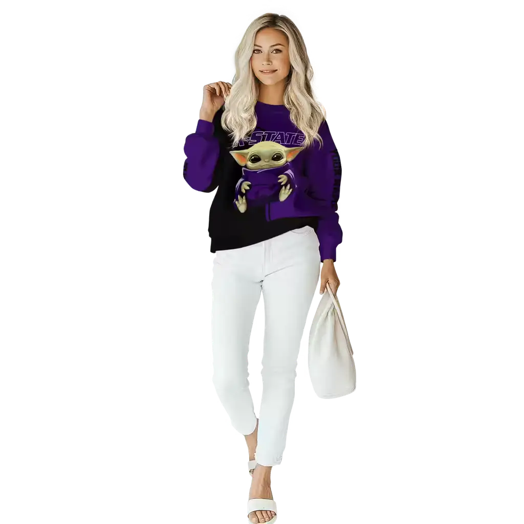 custom kansas state wildcats baby yoda purple black hoodie trendy custom kansas state wildcats baby yoda purple black hoodie trendy