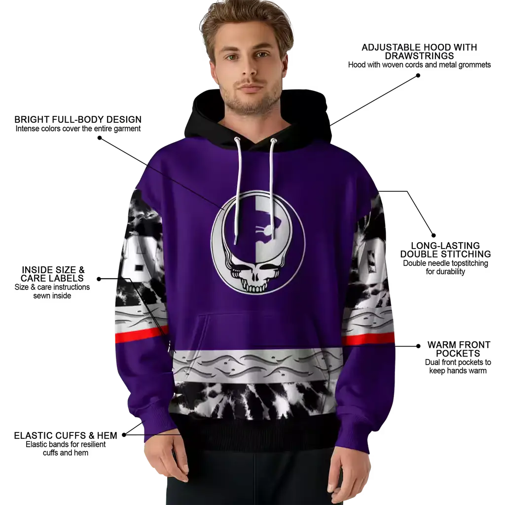custom kansas state wildcats grateful vibes purple hoodie latest model custom kansas state wildcats grateful vibes purple hoodie latest model