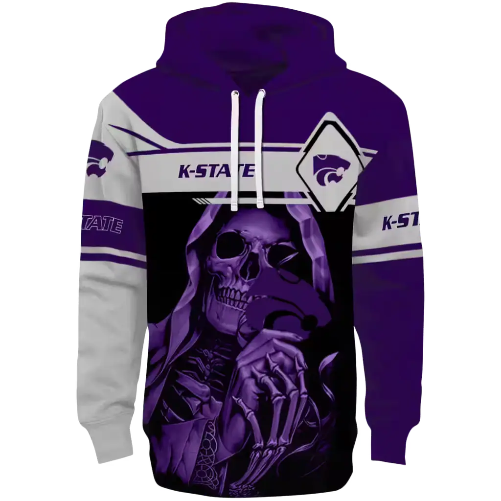 custom kansas state wildcats grim reaper purple black hoodie best selling custom kansas state wildcats grim reaper purple black hoodie best selling