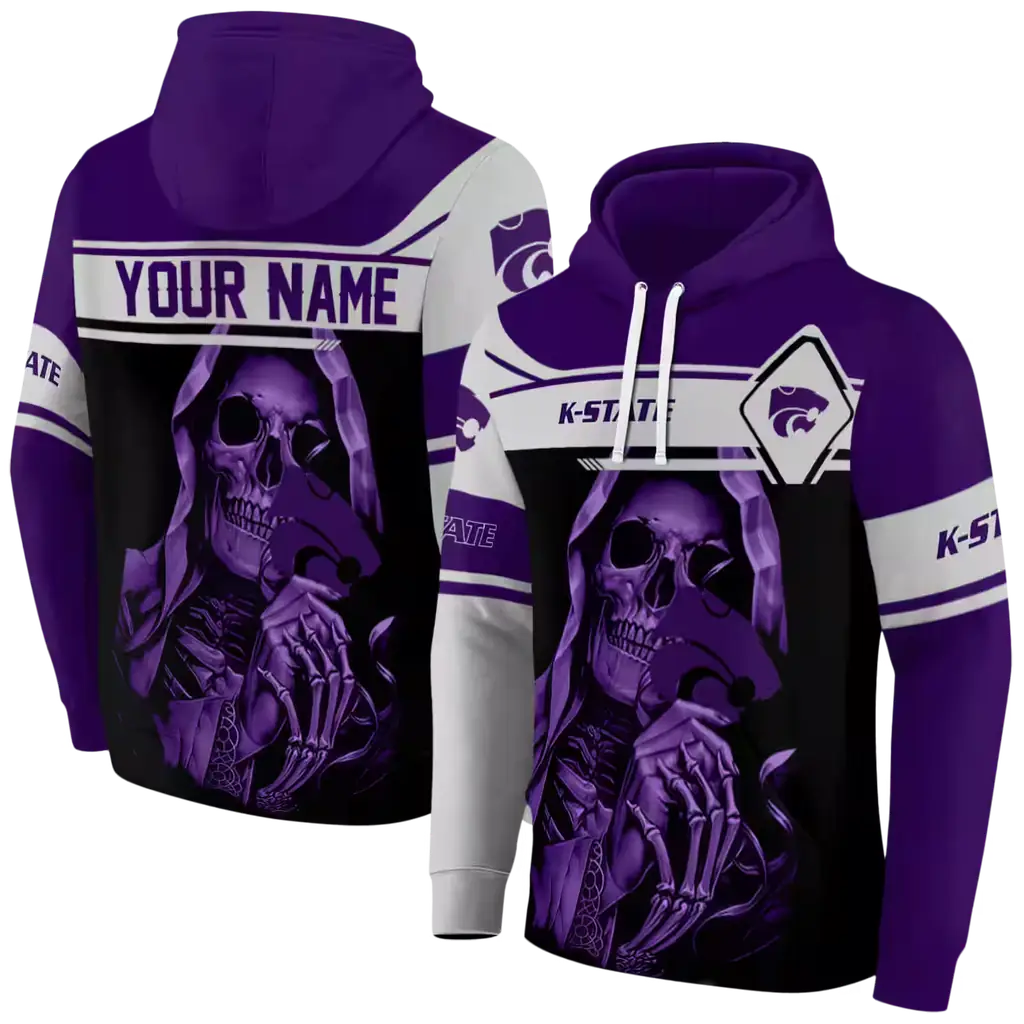 custom kansas state wildcats grim reaper purple black hoodie fashion forward custom kansas state wildcats grim reaper purple black hoodie fashion forward