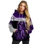 custom kansas state wildcats grim reaper purple black hoodie best selling