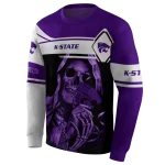 custom kansas state wildcats grim reaper purple black hoodie best selling
