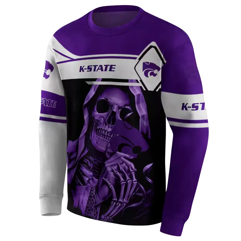 custom kansas state wildcats grim reaper purple black hoodie new arrival custom kansas state wildcats grim reaper purple black hoodie new arrival