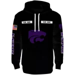 custom kansas state wildcats punisher skull black hoodie best selling