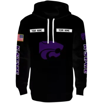 custom kansas state wildcats punisher skull black hoodie best selling