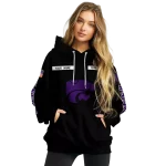 custom kansas state wildcats punisher skull black hoodie best selling