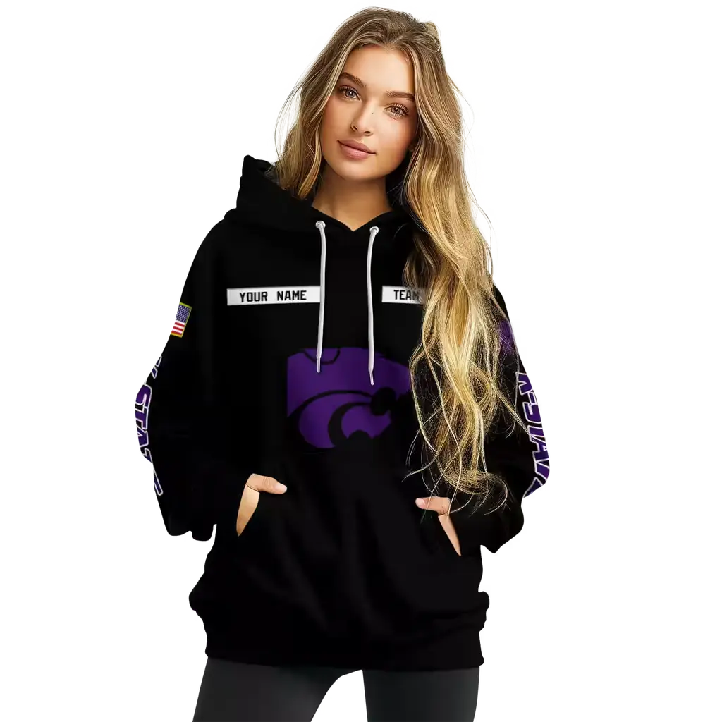 custom kansas state wildcats punisher skull black hoodie high quality custom kansas state wildcats punisher skull black hoodie high quality