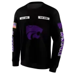 custom kansas state wildcats punisher skull black hoodie best selling