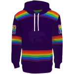 custom kansas state wildcats rainbow stripes purple hoodie best selling