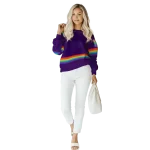 custom kansas state wildcats rainbow stripes purple hoodie best selling