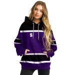 custom kansas state wildcats striped pattern purple hoodie best selling