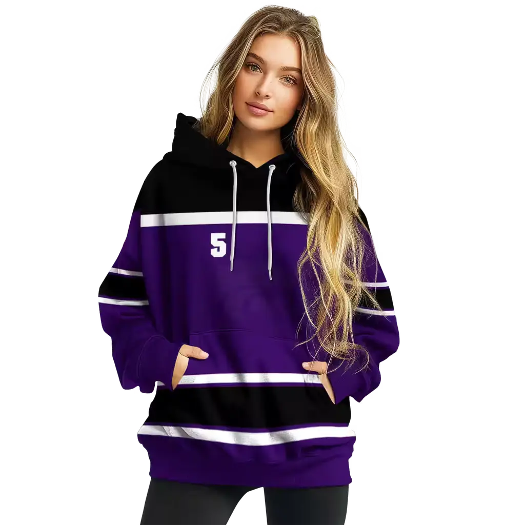 custom kansas state wildcats striped pattern purple hoodie high quality custom kansas state wildcats striped pattern purple hoodie high quality