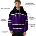 custom kansas state wildcats striped pattern purple hoodie best selling