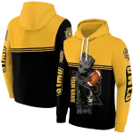 custom kennesaw state owls baby groot gold black hoodie best selling