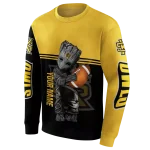 custom kennesaw state owls baby groot gold black hoodie best selling