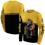 custom kennesaw state owls baby groot gold black hoodie best selling