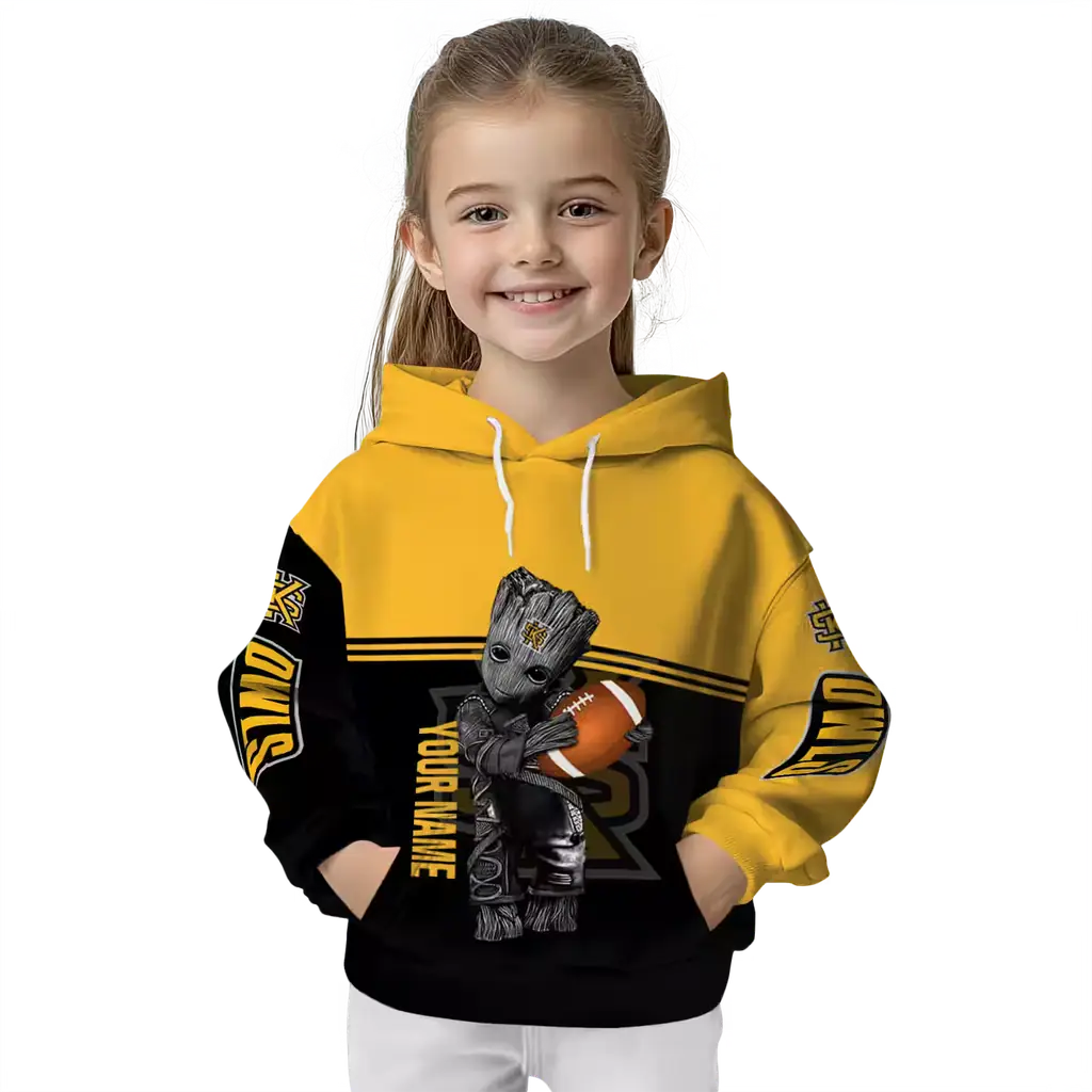 custom kennesaw state owls baby groot gold black hoodie top rated custom kennesaw state owls baby groot gold black hoodie top rated