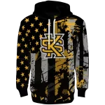 custom kennesaw state owls distressed flag gold black hoodie best selling