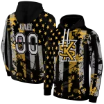 custom kennesaw state owls distressed flag gold black hoodie best selling