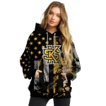 custom kennesaw state owls distressed flag gold black hoodie best selling