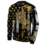 custom kennesaw state owls distressed flag gold black hoodie best selling