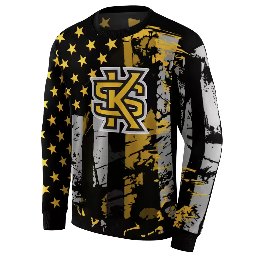 custom kennesaw state owls distressed flag gold black hoodie new arrival custom kennesaw state owls distressed flag gold black hoodie new arrival