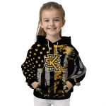 custom kennesaw state owls distressed flag gold black hoodie best selling