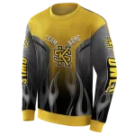 custom kennesaw state owls flame design gold hoodie best selling