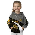 custom kennesaw state owls hexagonal mesh gold black gray hoodie best selling
