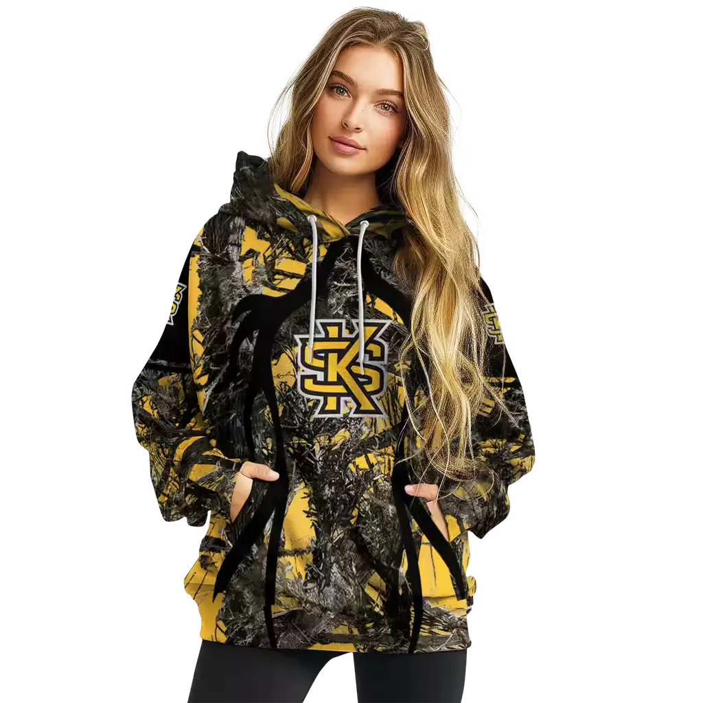 custom kennesaw state owls hunting theme gold black hoodie high quality custom kennesaw state owls hunting theme gold black hoodie high quality