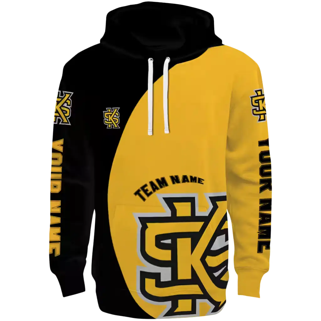 custom kennesaw state owls minimalist design gold black hoodie best selling custom kennesaw state owls minimalist design gold black hoodie best selling