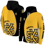 custom kennesaw state owls minimalist design gold black hoodie best selling