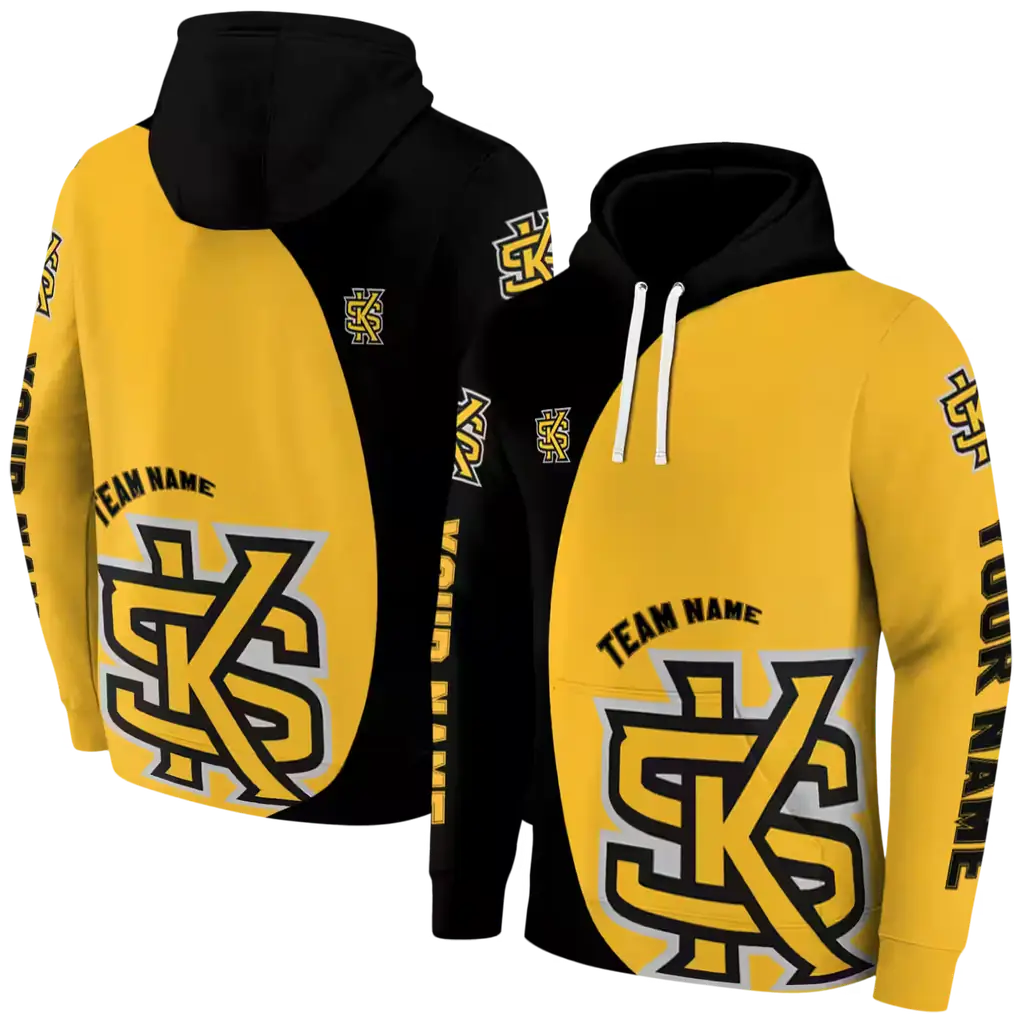 custom kennesaw state owls minimalist design gold black hoodie fashion forward custom kennesaw state owls minimalist design gold black hoodie fashion forward