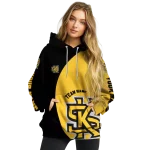 custom kennesaw state owls minimalist design gold black hoodie best selling