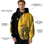custom kennesaw state owls minimalist design gold black hoodie best selling