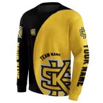 custom kennesaw state owls minimalist design gold black hoodie best selling