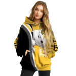 custom kennesaw state owls peeking snoopy gold hoodie best selling