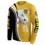custom kennesaw state owls peeking snoopy gold hoodie best selling