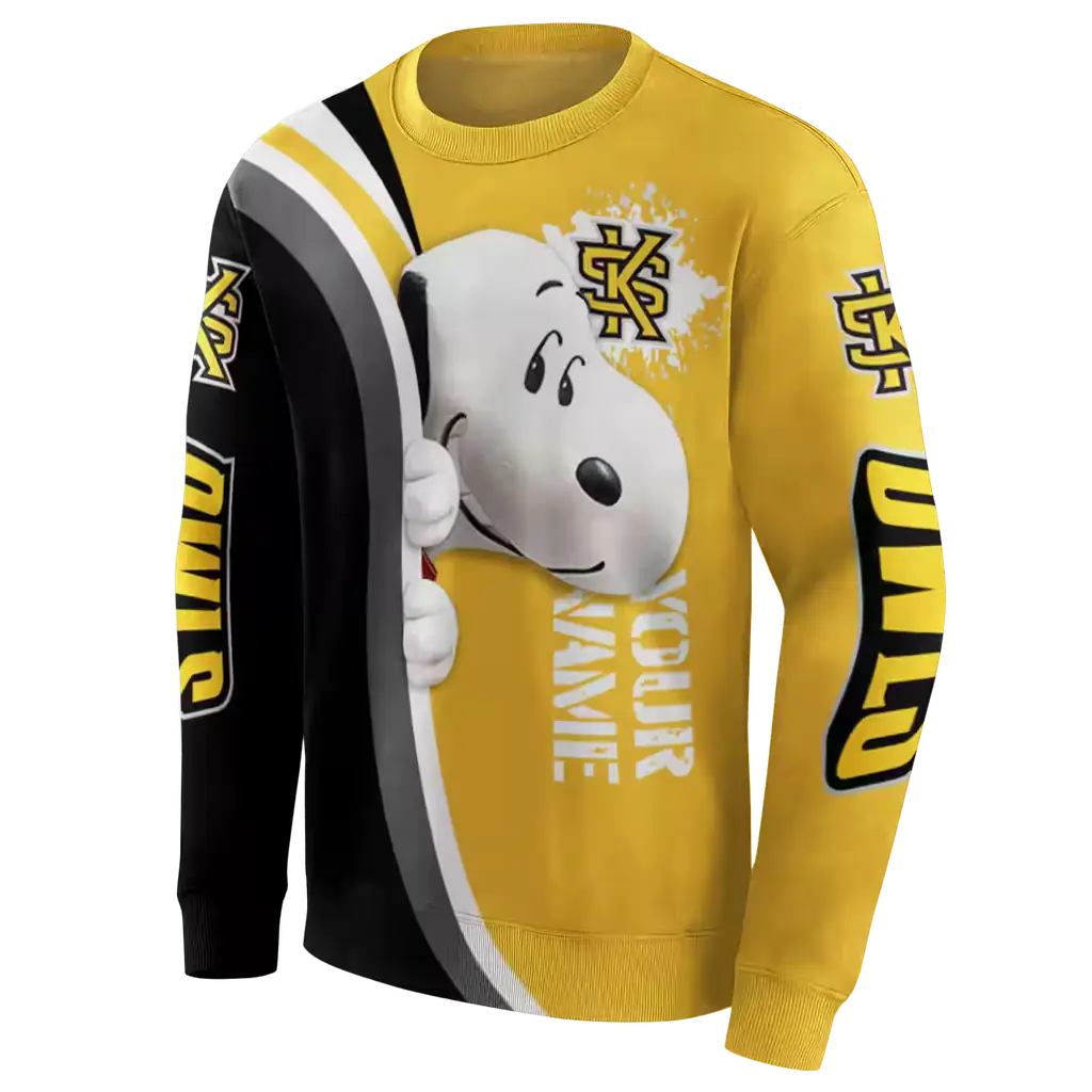 custom kennesaw state owls peeking snoopy gold hoodie new arrival custom kennesaw state owls peeking snoopy gold hoodie new arrival