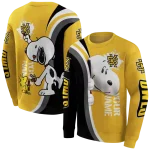 custom kennesaw state owls peeking snoopy gold hoodie best selling
