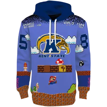 custom kent state golden flashes mario blue black hoodie best selling