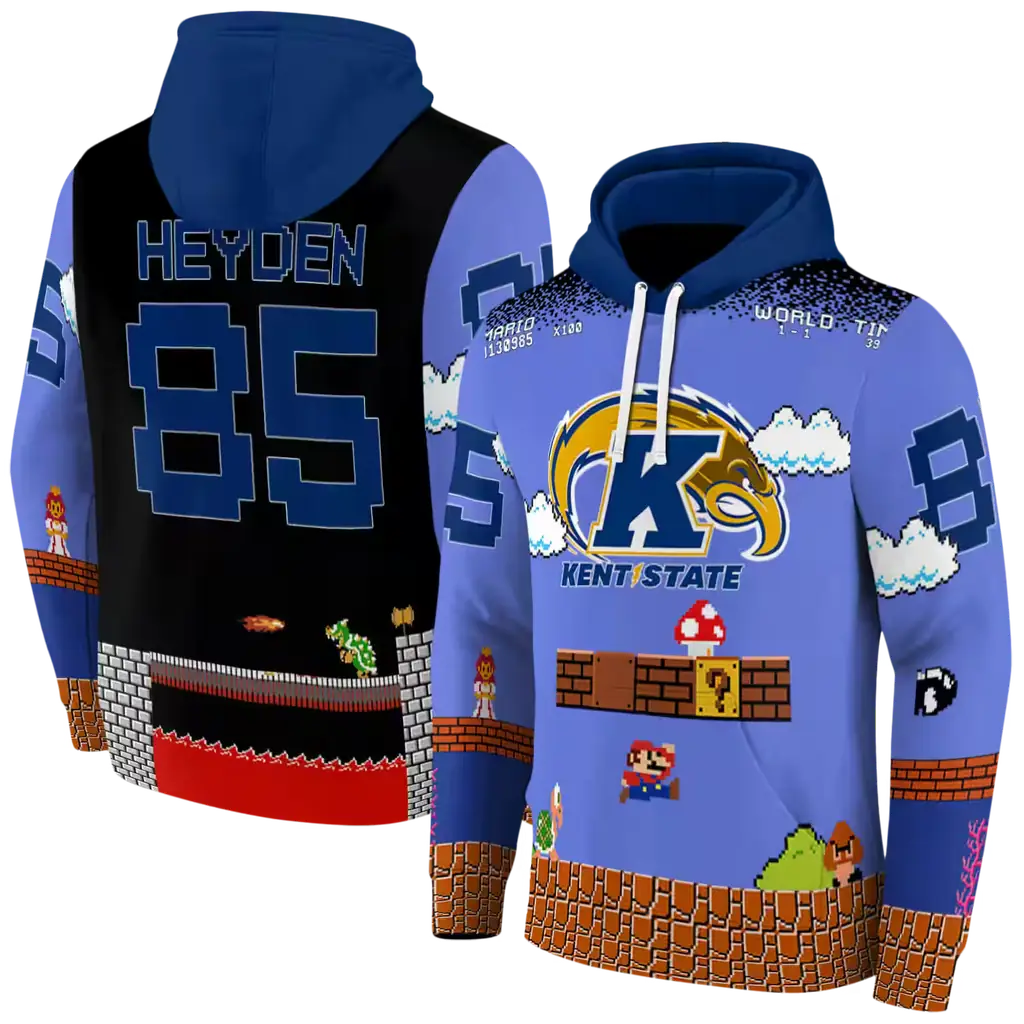 custom kent state golden flashes mario blue black hoodie fashion forward custom kent state golden flashes mario blue black hoodie fashion forward