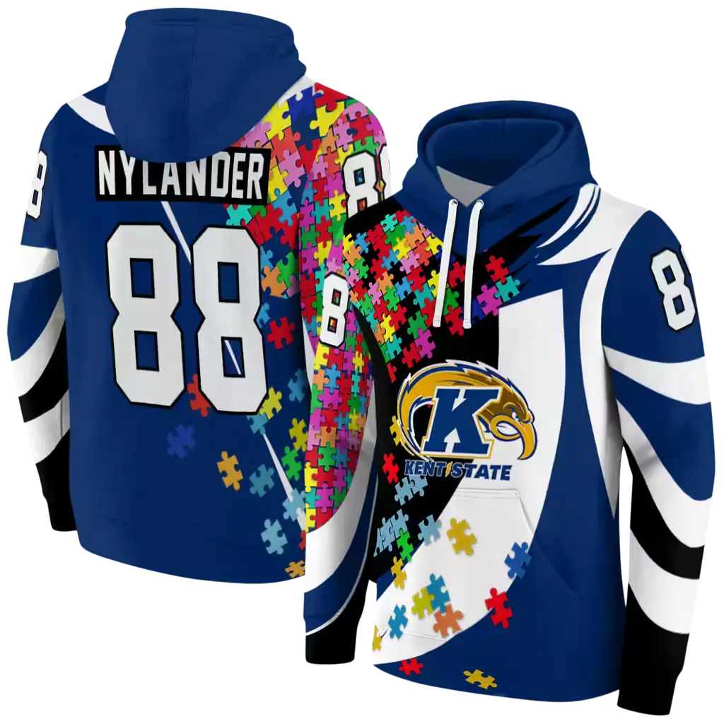 custom kent state golden flashes puzzle pieces navy blue hoodie fashion forward custom kent state golden flashes puzzle pieces navy blue hoodie fashion forward