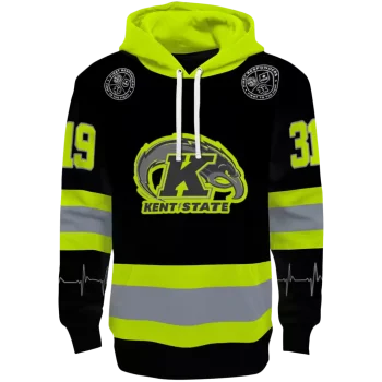 custom kent state golden flashes safety motif black neon green hoodie best selling