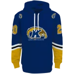 custom kent state golden flashes striped sleeves navy blue hoodie best selling
