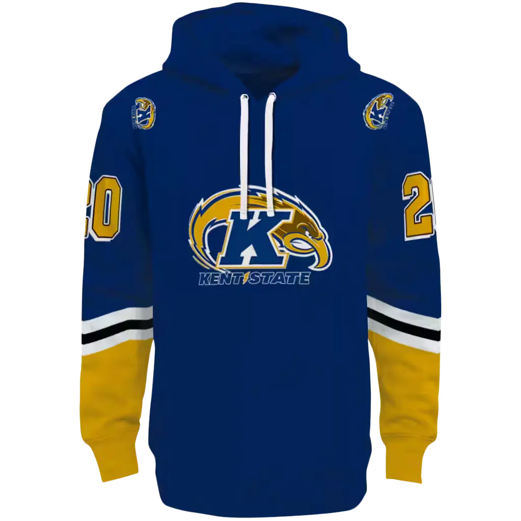 custom kent state golden flashes striped sleeves navy blue hoodie best selling custom kent state golden flashes striped sleeves navy blue hoodie best selling
